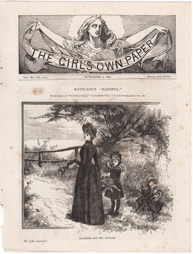 Original antique engraving from The Girl's Own Paper 1888-1890